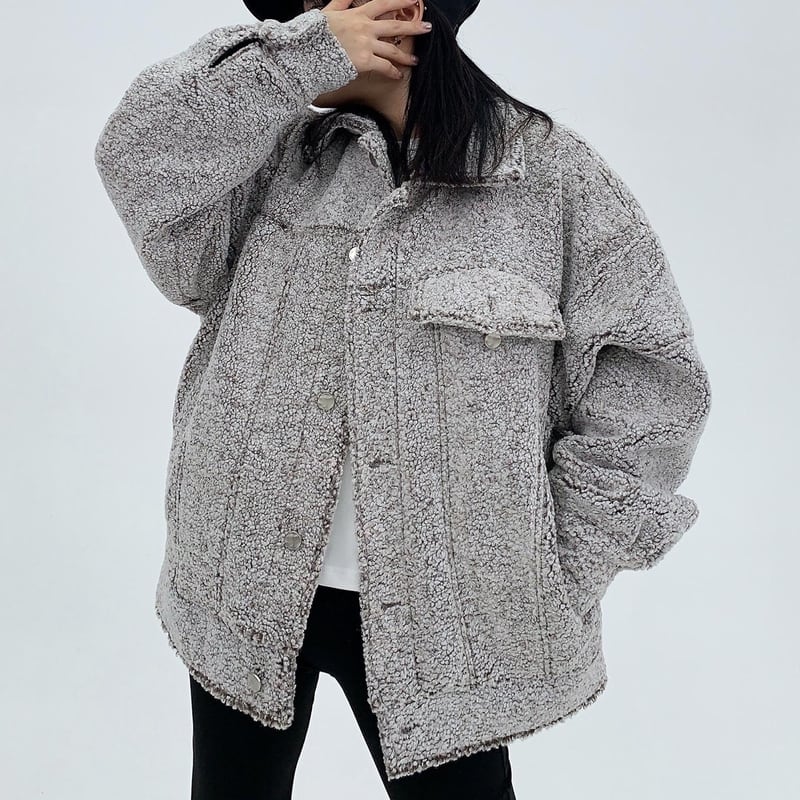 Jachet style boa coat V2736