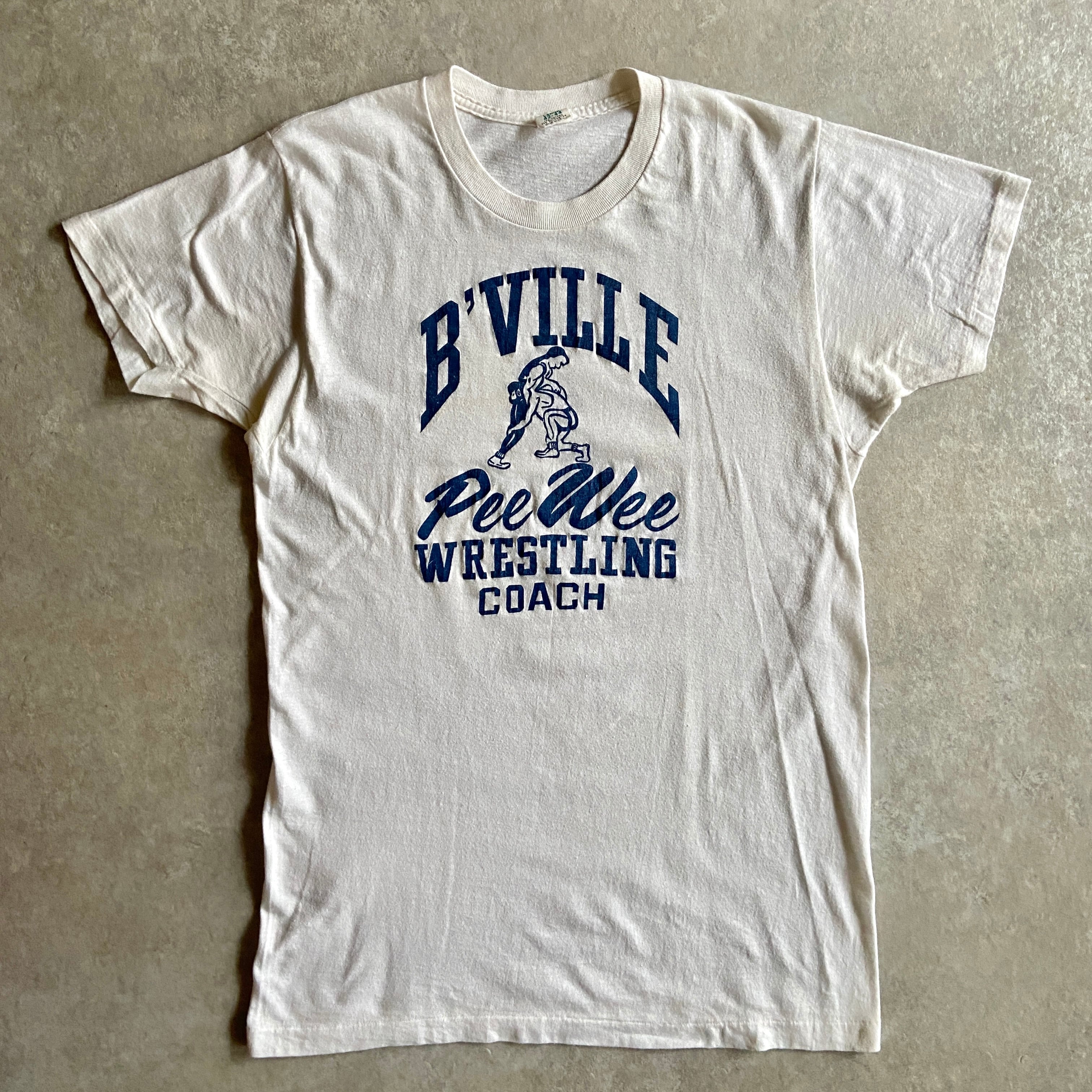 1970s SPRUCE "Wrestling Club" Tee L Made in USA H201
