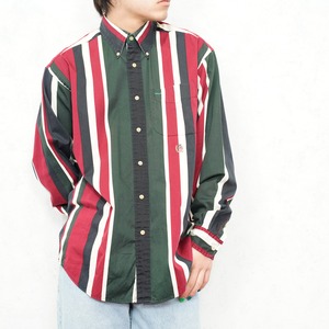 USA VINTAGE TOMMY HILFIGER STRIPE PATTERNED DESIGN SHIRT/アメリカ古着トミーヒルフィガーストライプ柄デザインシャツ