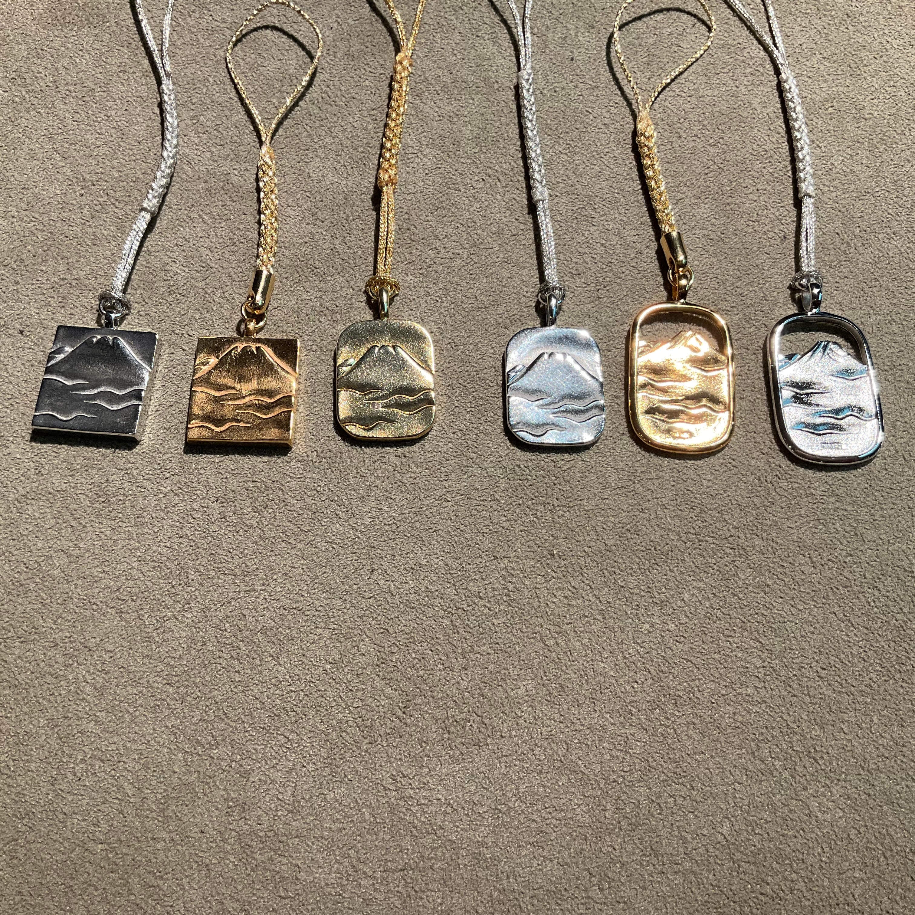 富士山 Square Key holder Chain strap SilverJewelry 世界遺産 MtFuji