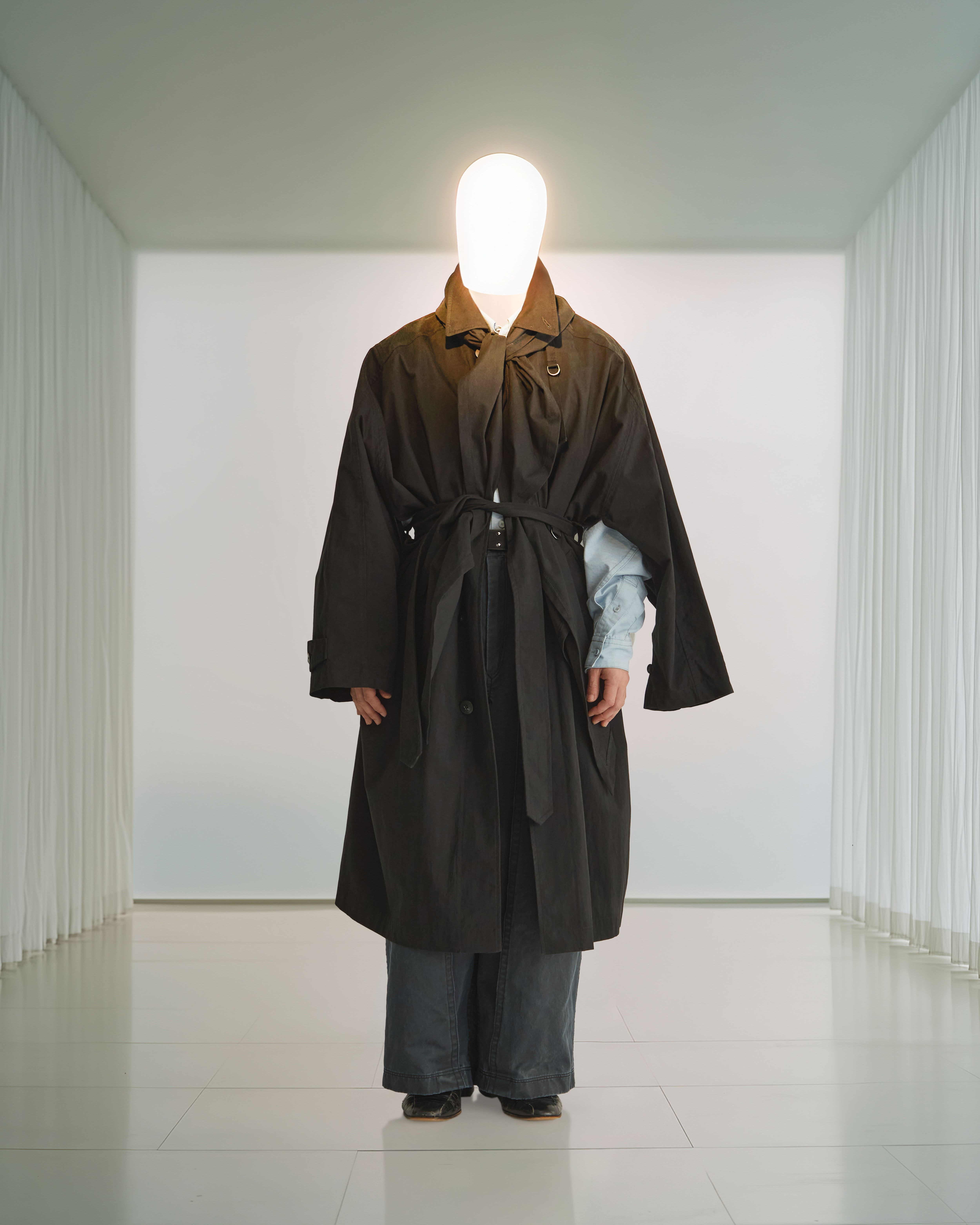 予約販売 | i'm here : - HAOLI TRENCH COAT ：Black｜フード型