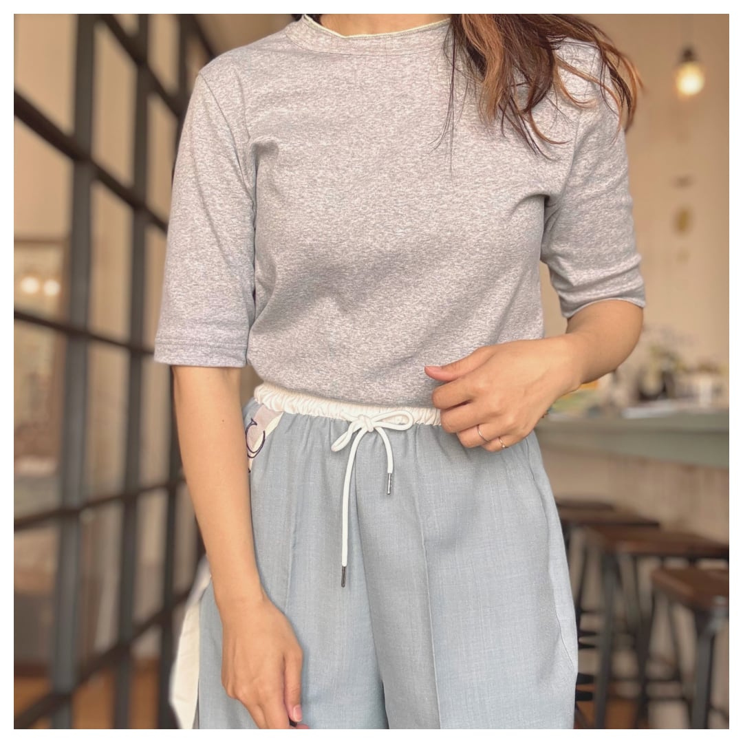 【CLOCHE】ベーシック5分袖Tシャツ