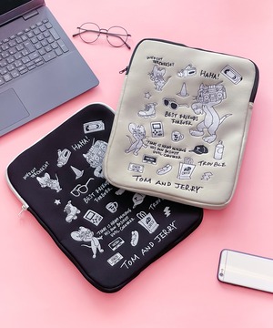 F258203_TOM and JERRY×Flapper モノクロPCケース
