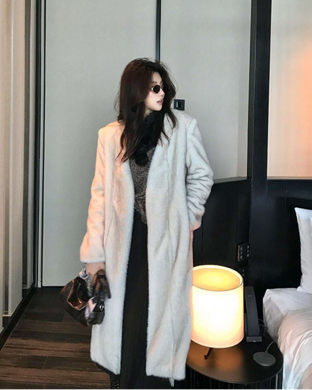 ロングボアガウンコート A25355