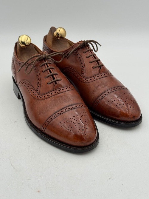 80's ビンテージ リーガル REGAL ブリティッシュコレクション British collection チーニー製? セミブローグ UK6.5 約25cm