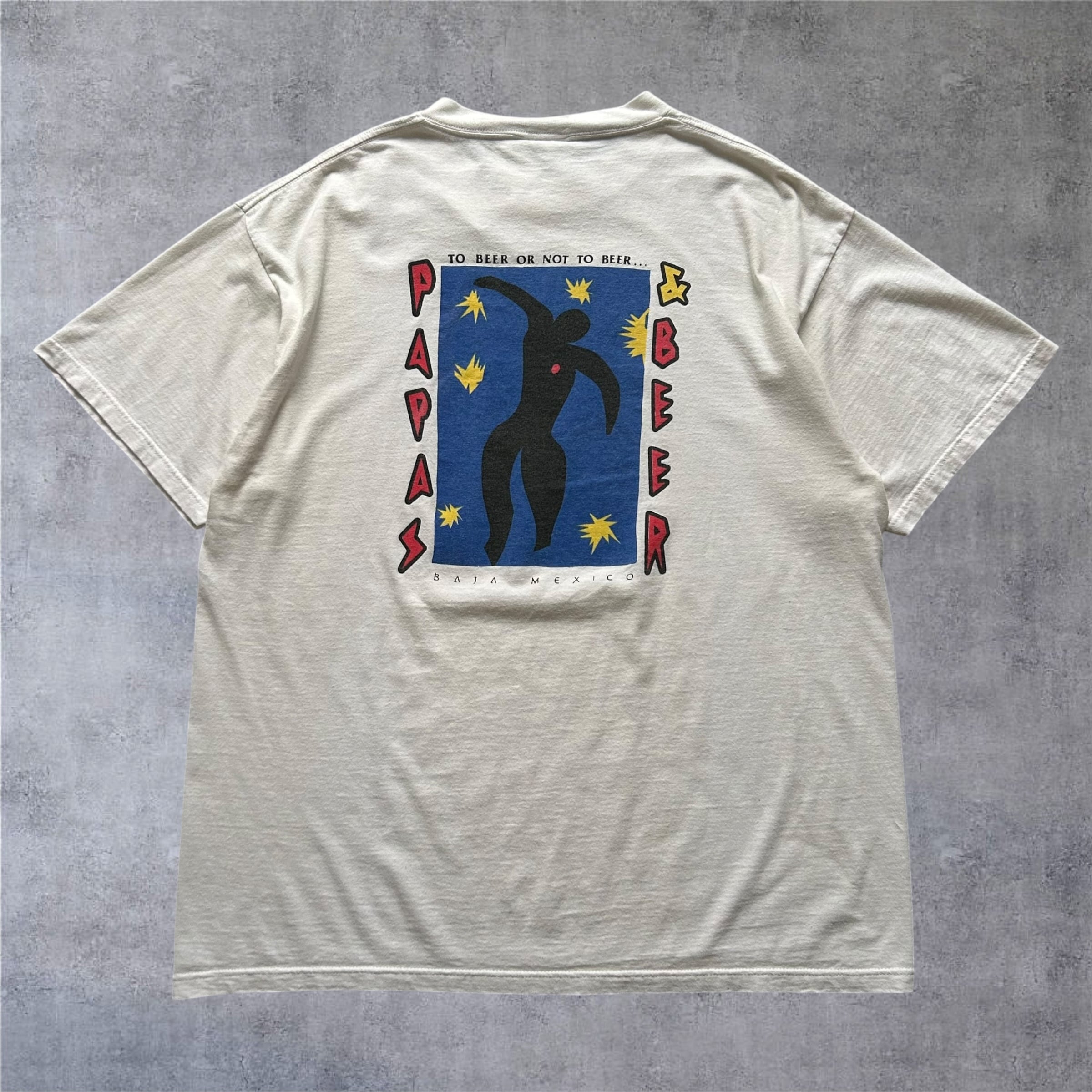1990s Papas&Beer "Henri Matisse Parody" T-shirt【高円寺店】