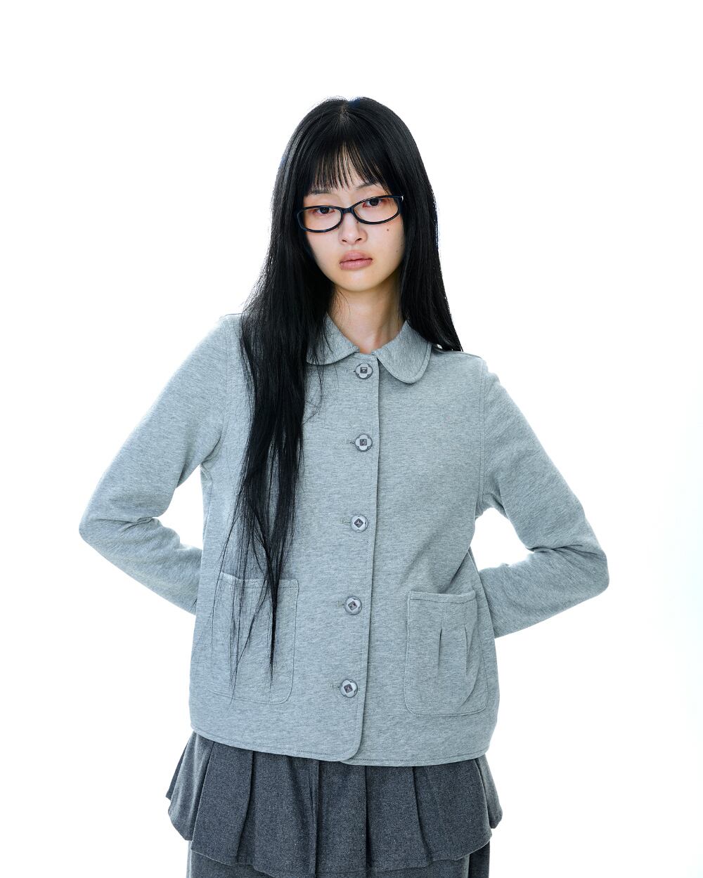 COYSEIO] PLEATS OVER WOOL PANTS GREY 正規品 韓国ブランド 韓国通販