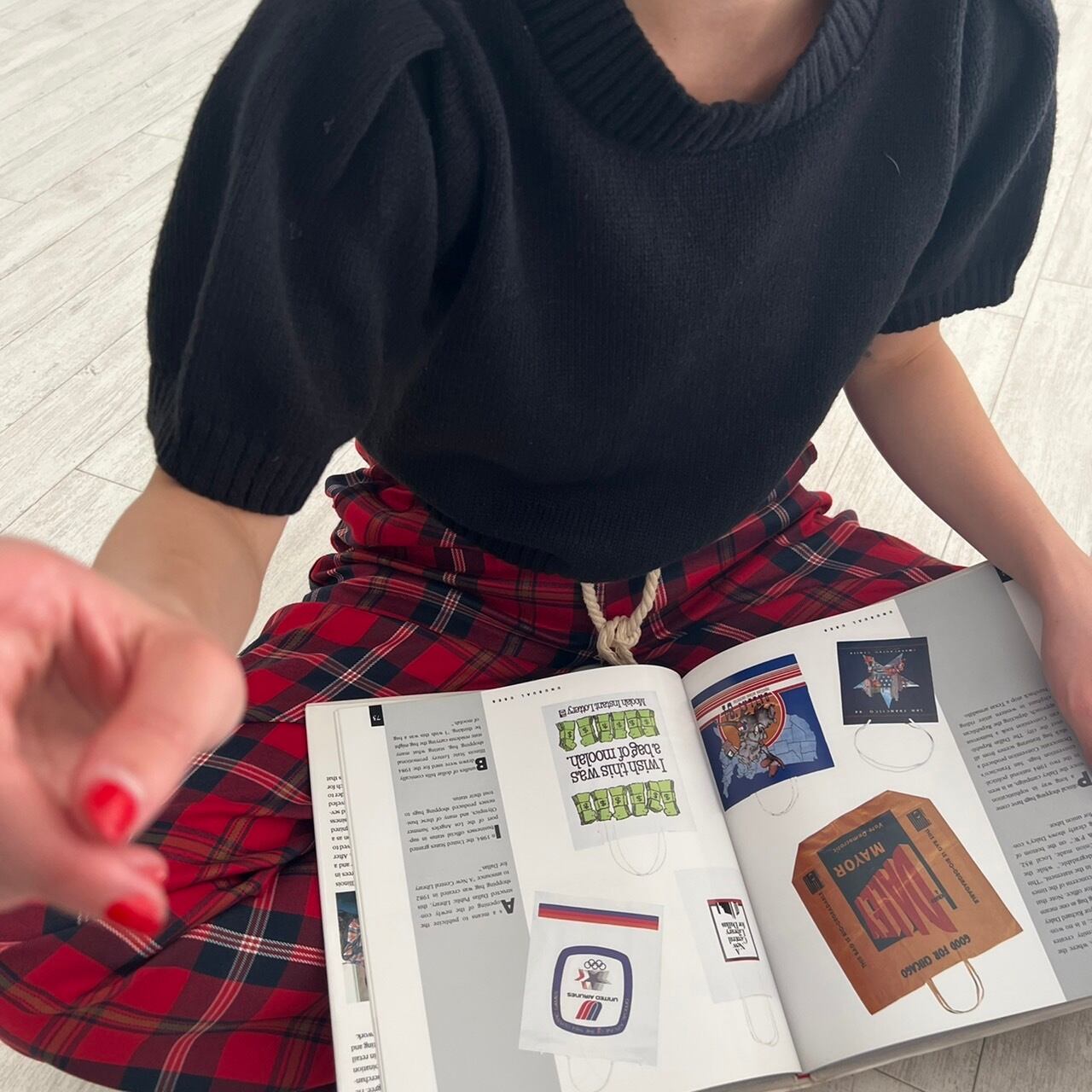 パフショルダー半袖ニットトップス_LN01636