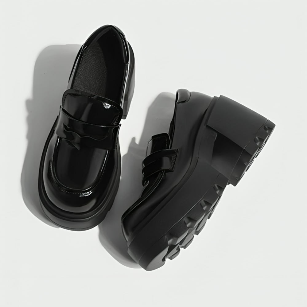 チャンキーヒールローファー | 韓国/ワンホンファッション通販