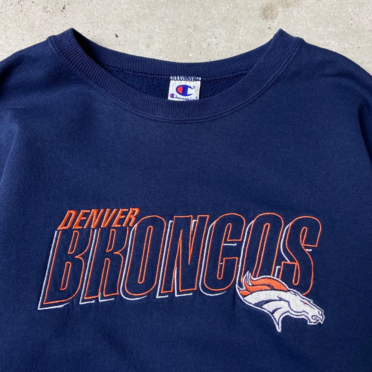 〜00年代 Champion チャンピオン NFL DENVER BRONCOS チームロゴ刺繍 スウェットシャツ メンズM 古着 00s ビンテージ ヴィンテージ Y2K デンバー・ブロン
