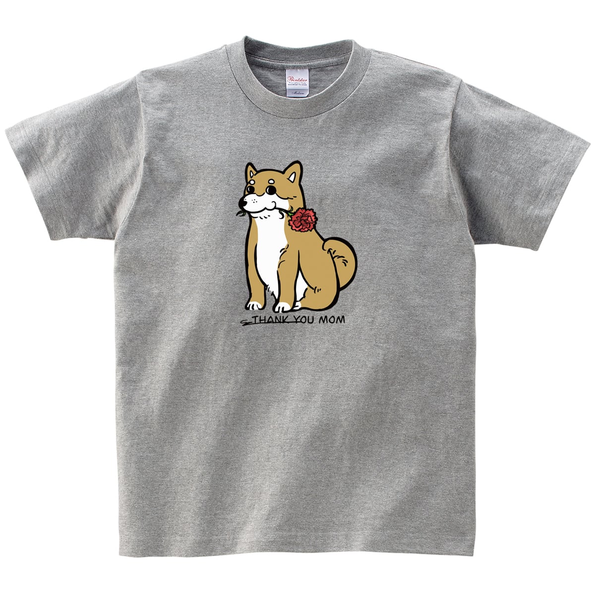 カーネーション 柴犬 Tシャツ ms98 母の日 お祝い メッセージ ギフト プレゼント