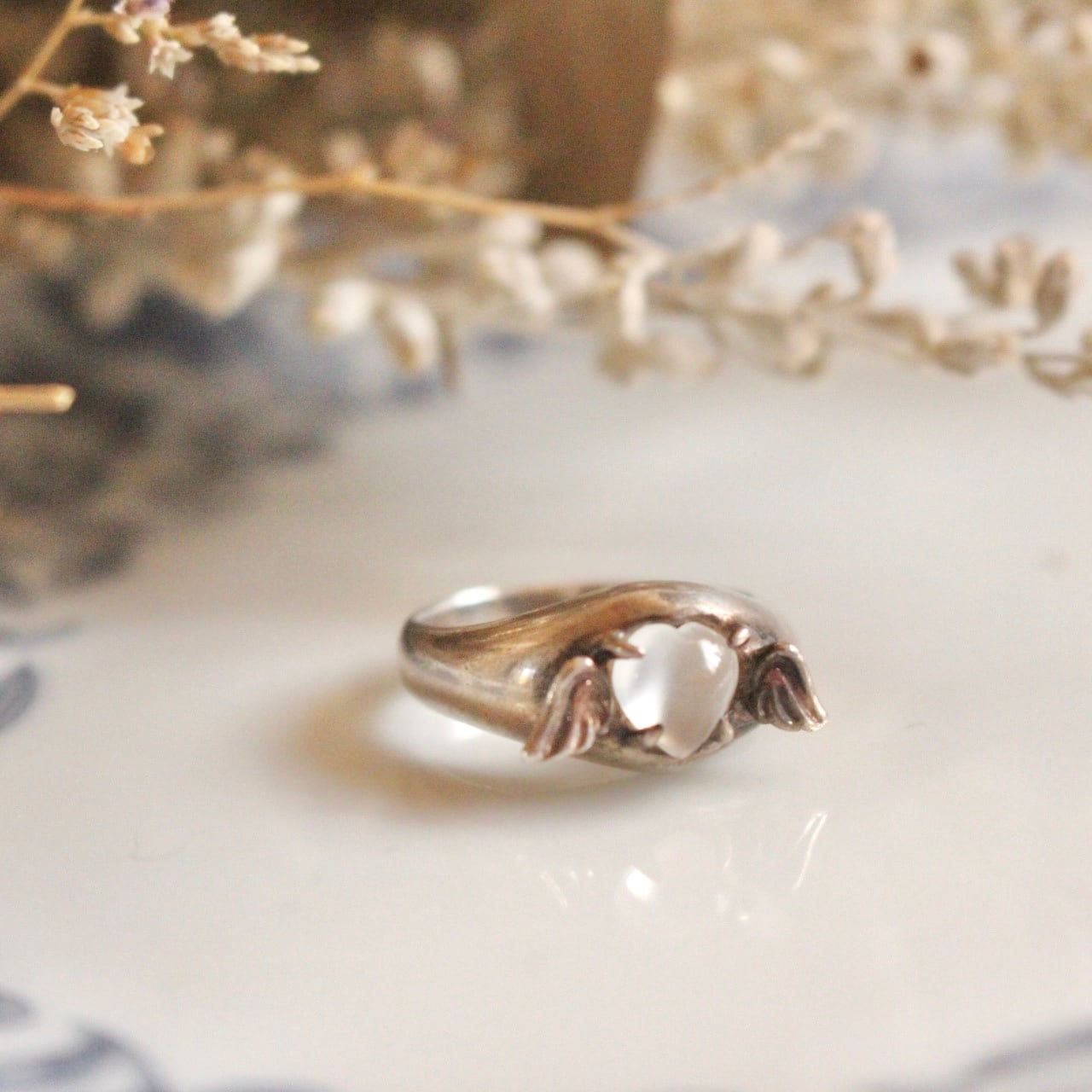 グラスハートエンジェルリング silver925【836】