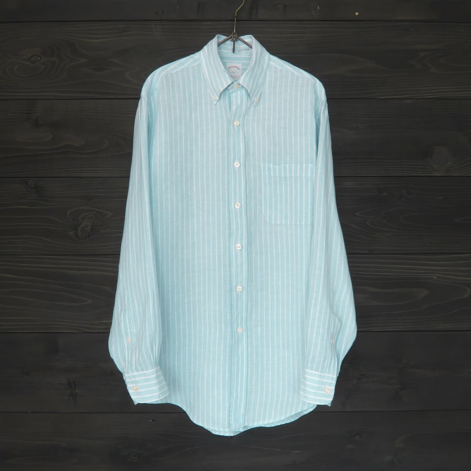 Brooks Brothers リネンストライプボタンダウンシャツ | 古着 通販