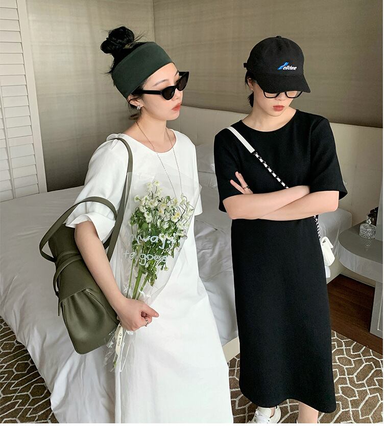 新作 ロンT Tシャツ バックチェーン付き カジュアル 無地 トレンド感 夏 春 レディース