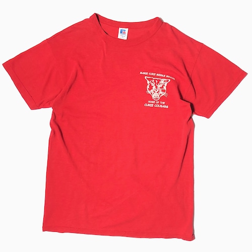 Vintage 90's【RUSSELL ATHLETIC】"HOME OF THE CURIE COUGARS" T-shirt