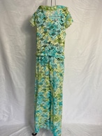 Laced design half sleeve long dress