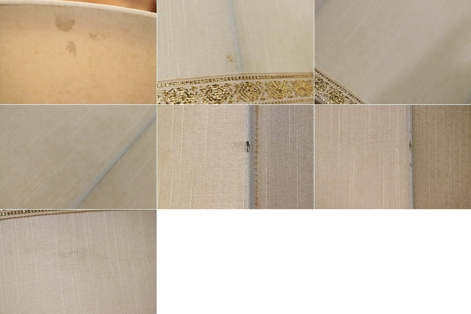 レトロ フロアライト ランプ 照明 クラシカル 布シェード 白 ホワイト