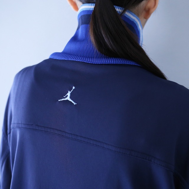 "Jordan" good coloring design super high-neck loose track jacket