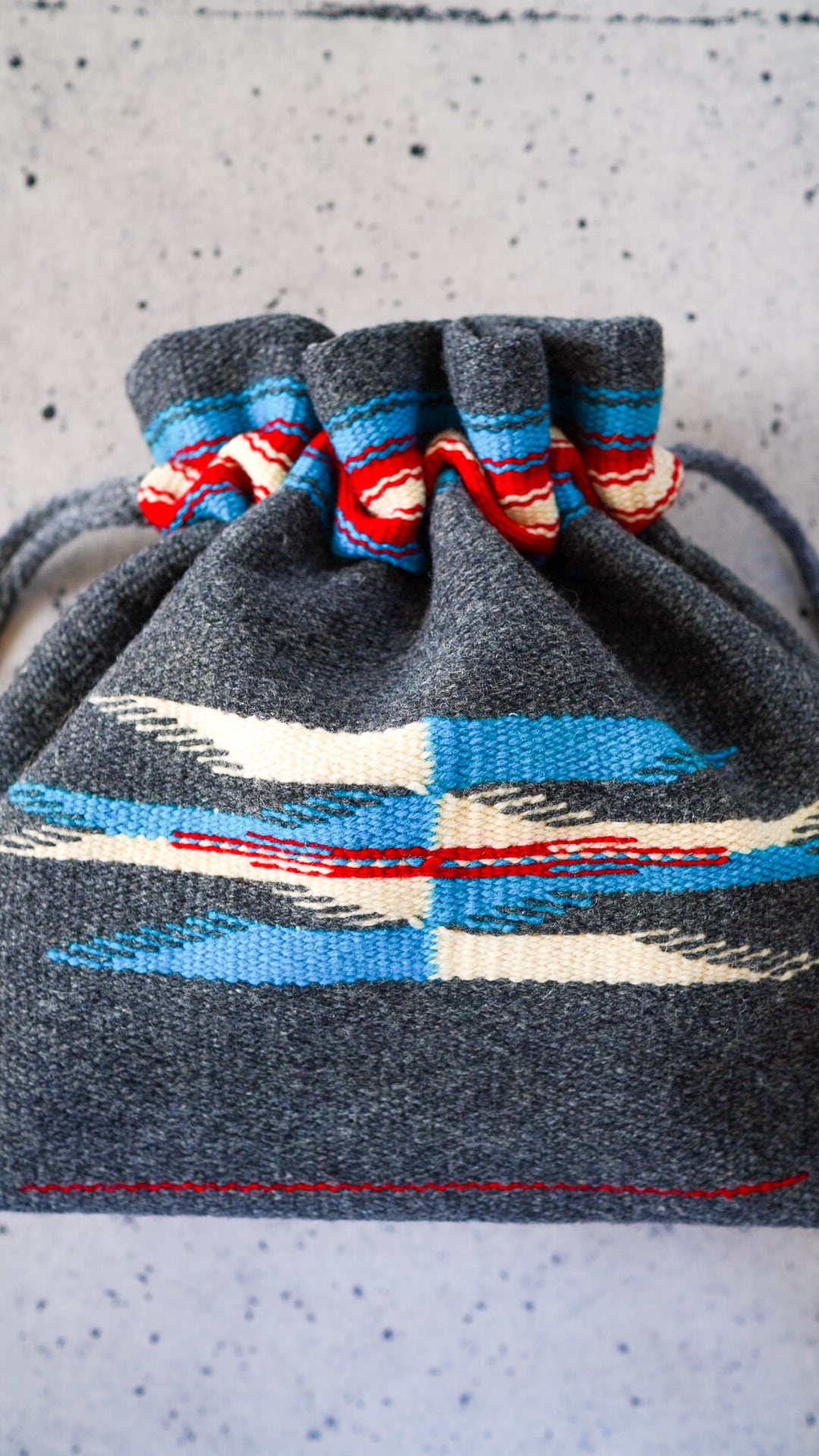 VINTAGE】ORTEGA'S オルテガ チマヨ 巾着バッグ 《ネイティブ