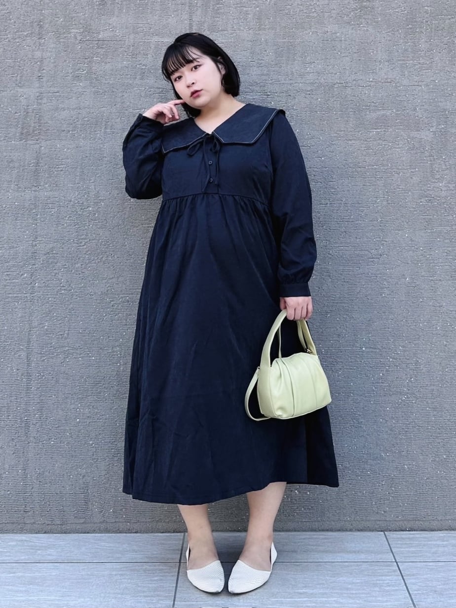 ships any セーラーカラーワンピース ネイビー 美品 セール】SHIPS any