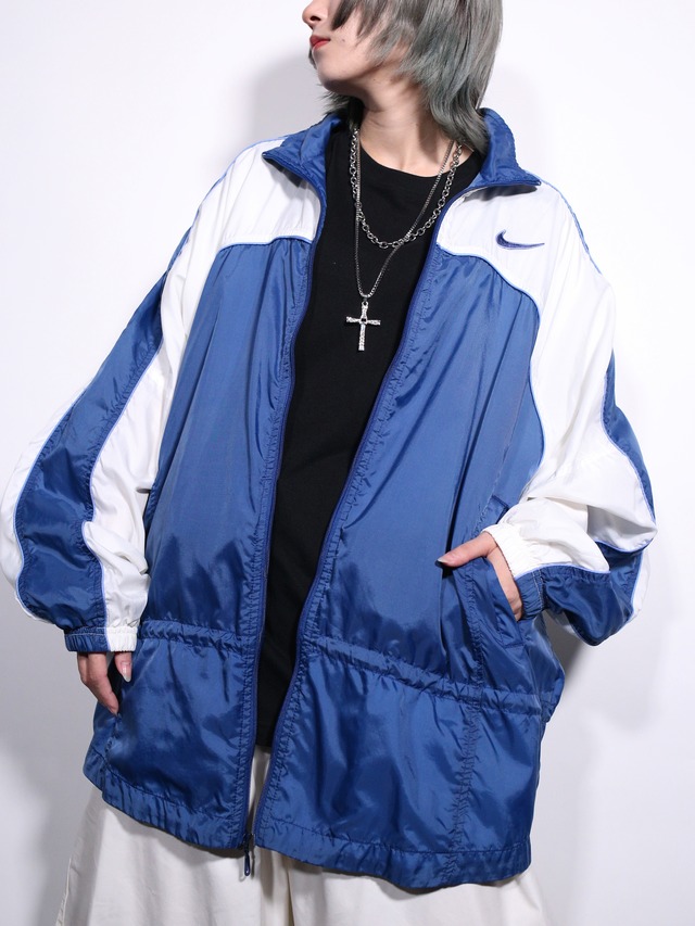 “NIKE” embroidery logo design switching nylon jacket