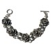 Vintage Mexican Silver Chain Bracelet [MEXICO SILVER] Rose Design