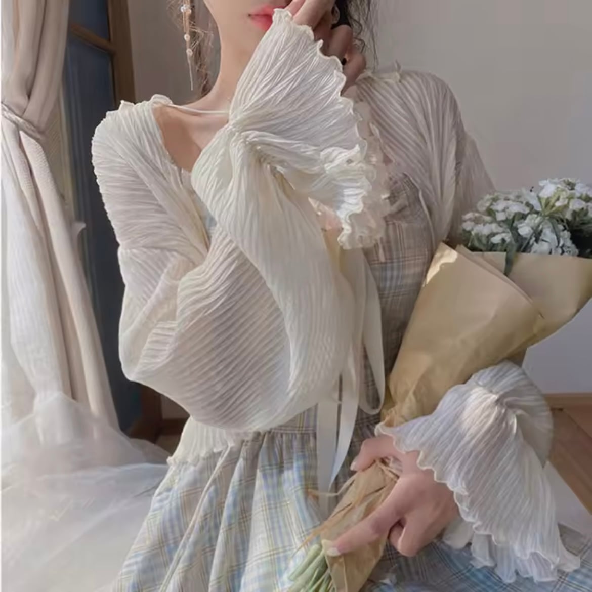 シフォンシアーカーディガン