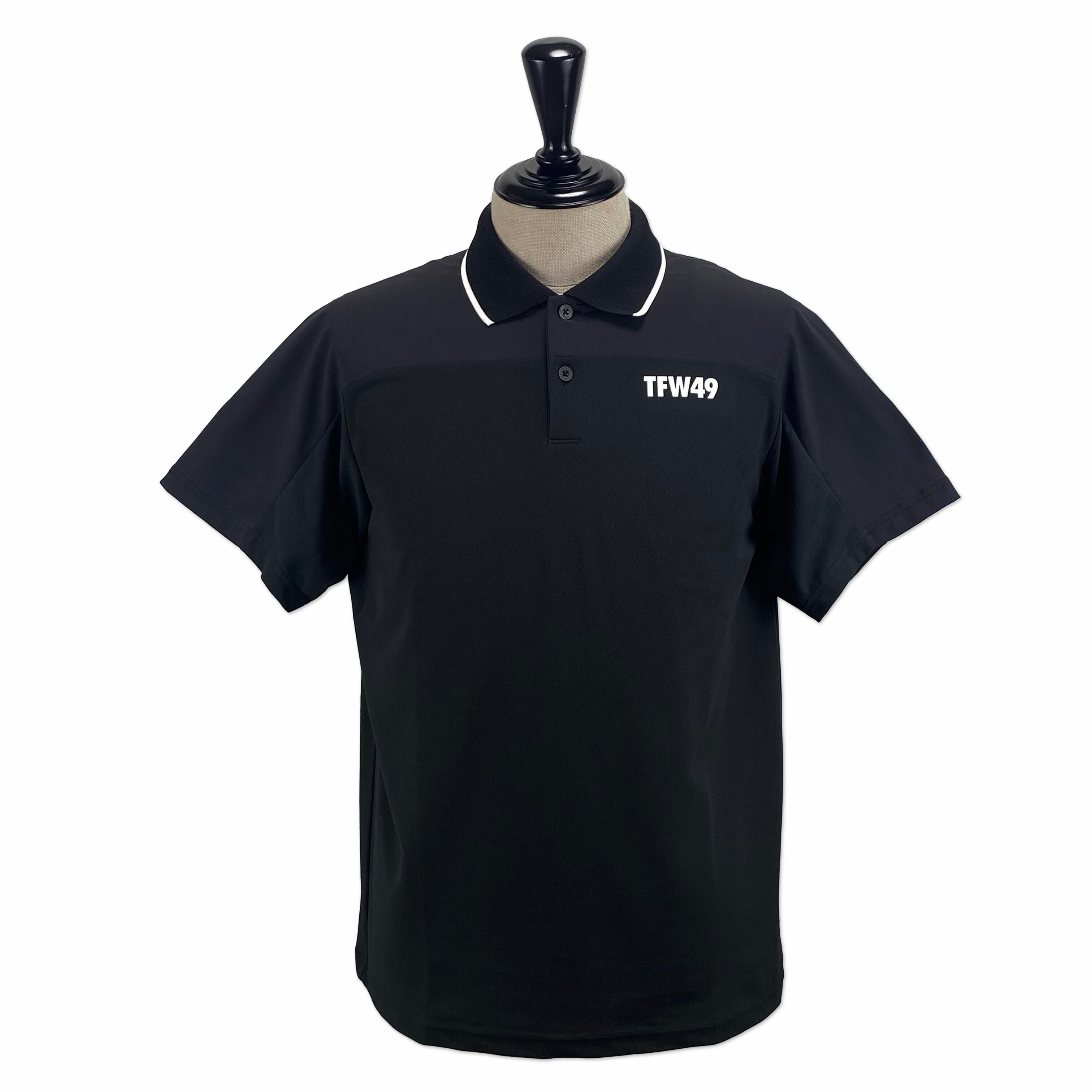 TFW49】《MEN'S》SIDE MESH POLO (BLKxBLK) | Sandy GOLF