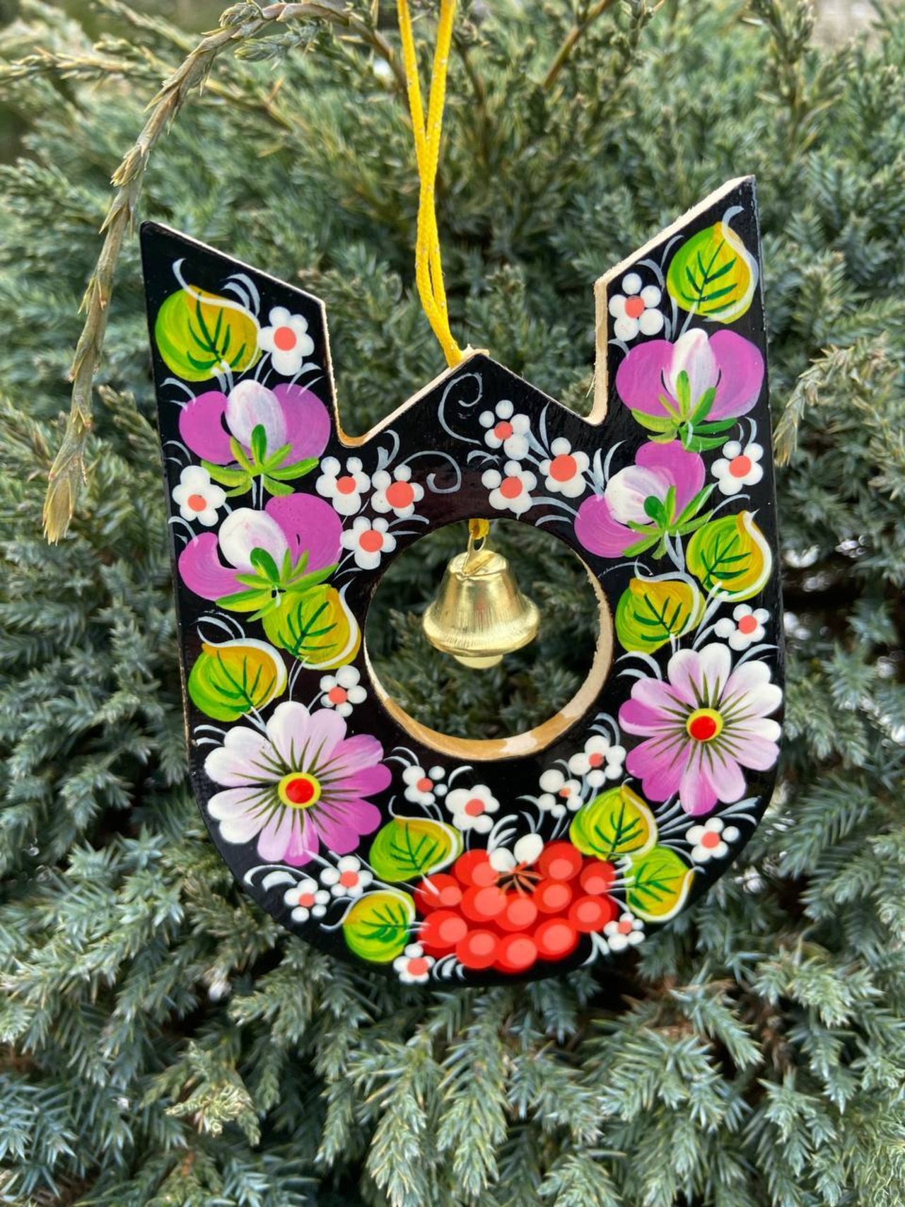 ペトリキフカ塗り　馬蹄のお守り（ピドコーヴァ）ホメンコ作 - 2