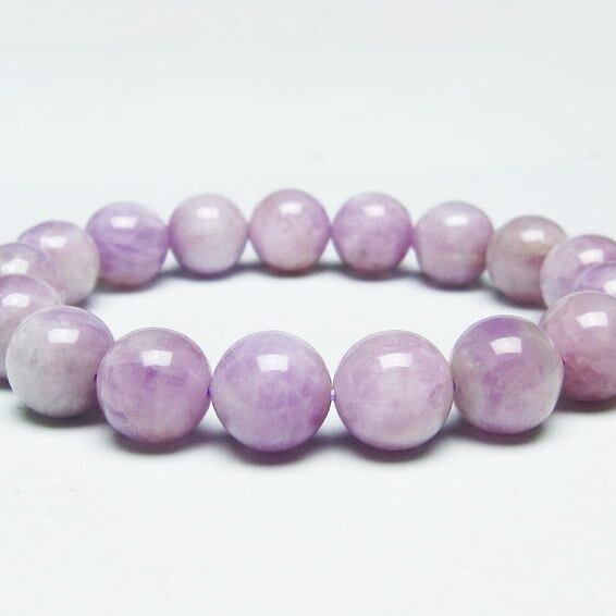 クンツァイト ブレスレット 12mm ミルキークンツァイト ブレス 一点物 メール便可 [M便 1/10] 111-46423