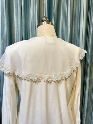 80’s “FACETS” big collar blouse【dead stock】