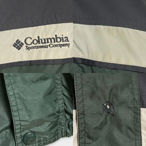 【Columbia】90s マウンテンパーカー ナイロンジャケット アウター インナーフリース フリースジャケット Bugaboo 刺繍ロゴ バックロゴ L アウトドア コロンビア US古着