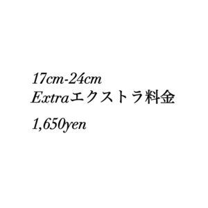 17cm-24cm Extra1,650yen