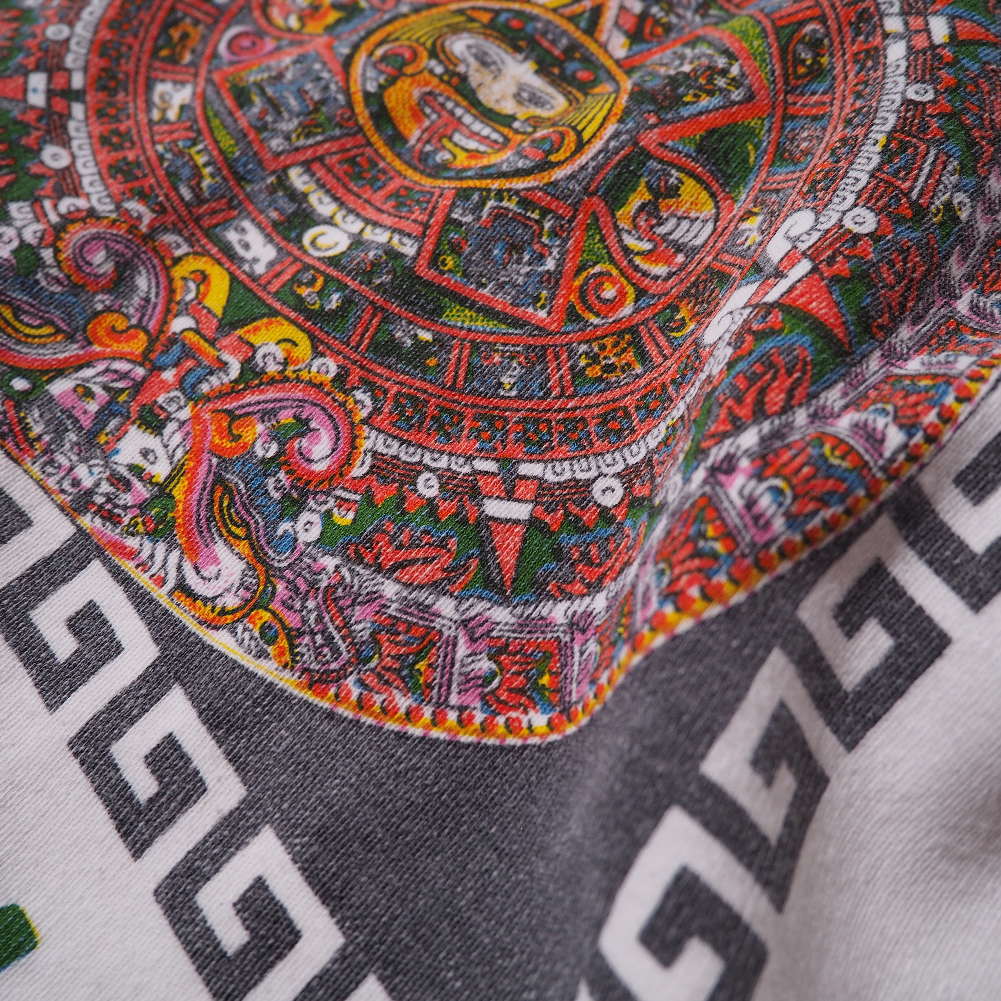 " 曼荼羅 " Mexican Art printed Vintage loose SS Tee