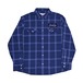 PEELS / BLUE FLANNEL WITH BARB PATCH SHIRT