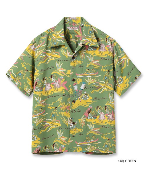 SUN SURF RAYON HAWAIIAN SHIRT “HAWAIIAN HULA” SS39411