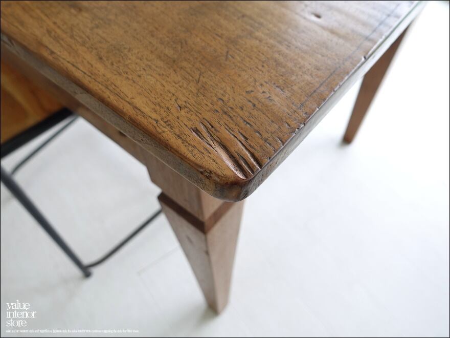 チーク無垢材 ヴィンテージダイニングテーブルKLE 食卓テーブル 古材
