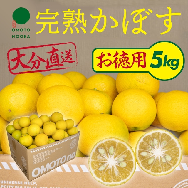 【数量限定】大分県宇佐市産 完熟かぼす 【お徳用】 約5kg 25～35個【送料込】