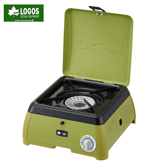 アウトドア等／折りたたみポータブルガスコンロ／緑色／コンパクト設計 楽天市場】コンロ LOGOS × SENGOKU ALADDIN ポータブル ガス カセット