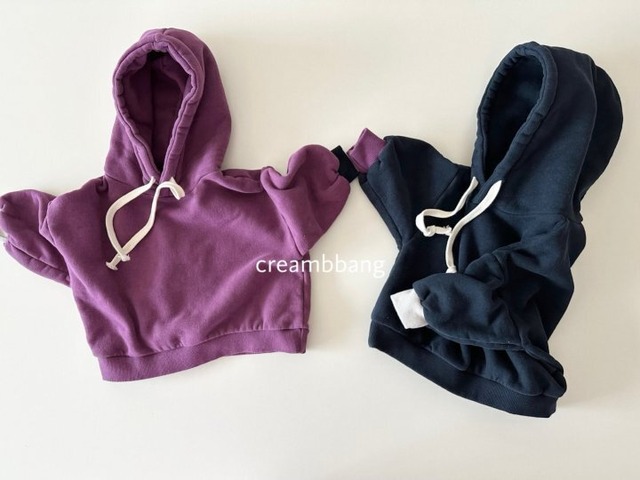 そで配色フーディ ※ジュニアsize 【creambbang】