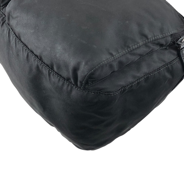 PRADA プラダ ショルダーバッグ ブラック トライアングルロゴ ナイロン ダブルポケット vintage ヴィンテージ オールド se4edp