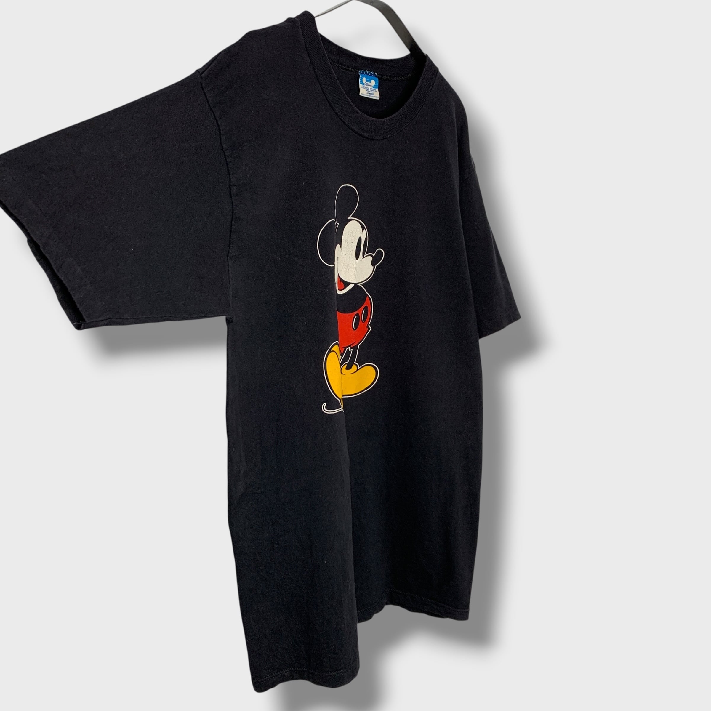 90s USA製 Disney ミッキーマウス キャラクターTシャツ 黒 XL | 古着屋 Uan