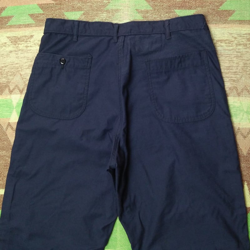 70s U.S.NAVY Dark Blue Utility Trousers （実寸W34） | Wonder Wear