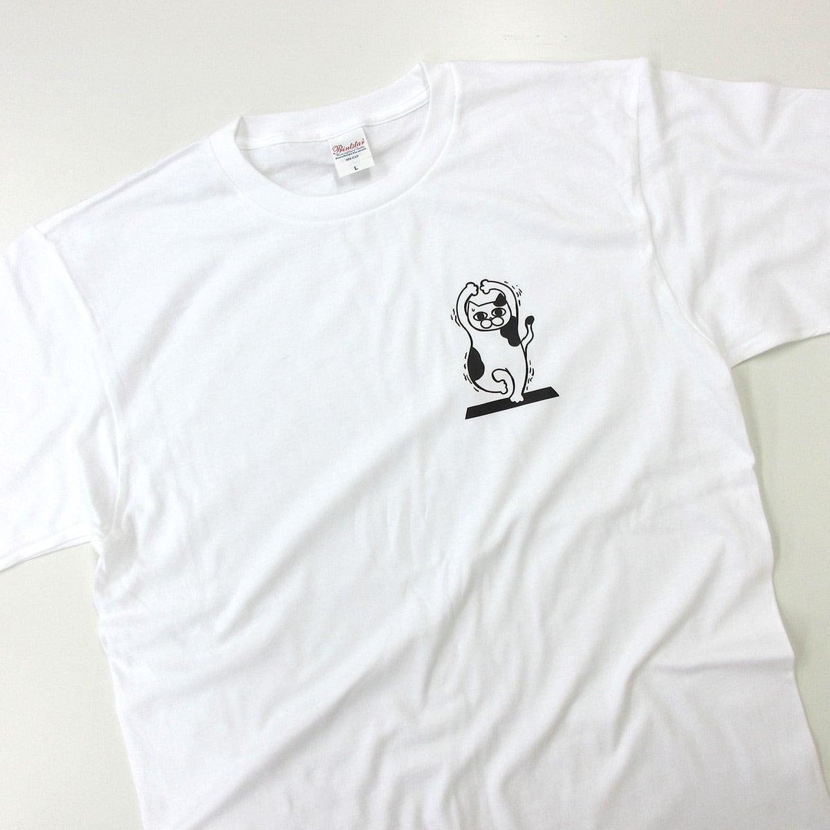 ヨガ ネコ Tシャツ cat42 猫服 ゆるキャラ ねこ 猫 服 ねこ柄 猫柄 手描き