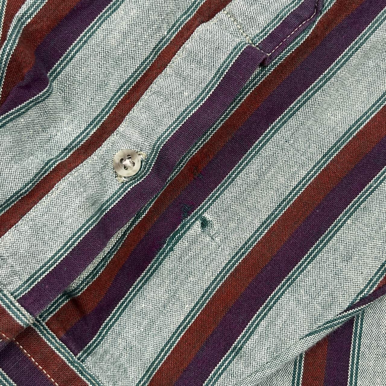 USA製 90s DOCKERS ドッカーズ LONG SLEEVE ストライプ 長袖シャツ M/マルチ メンズ ビンテージ リーバイス