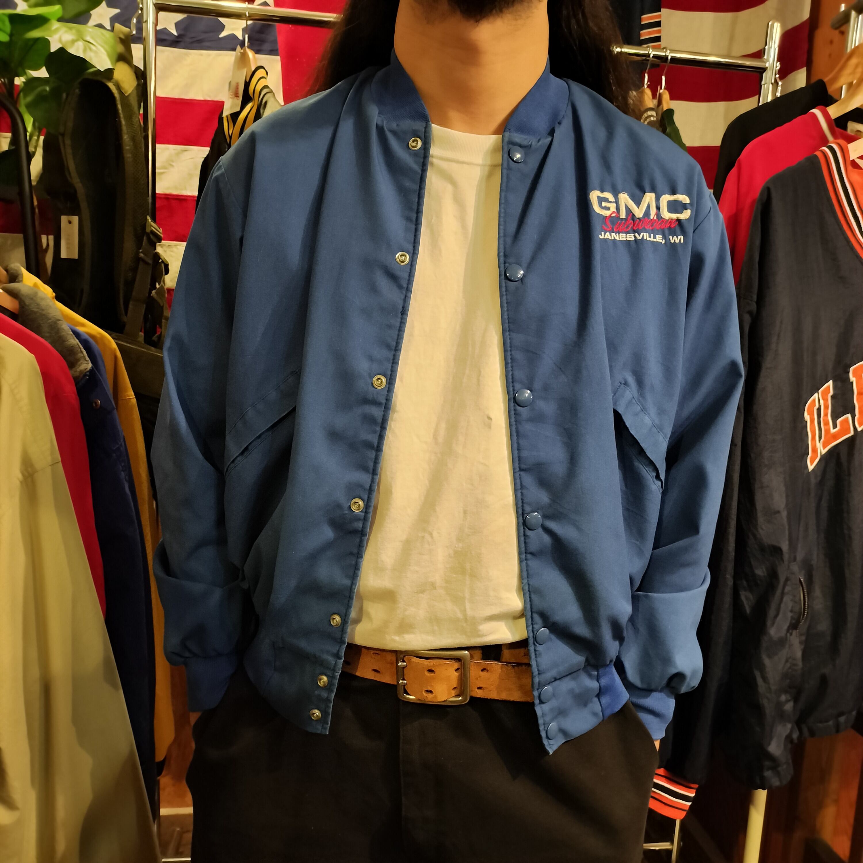 Used スタジアムジャンパー◇Dunbrooke アメリカ製 M GMC コットン 