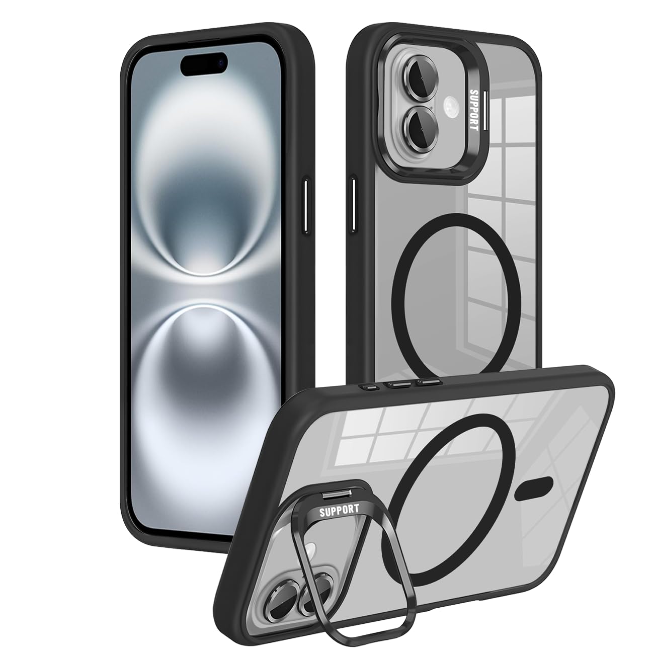 対応 iPhone 16 ケースワイヤレス充電 あいふおん16 レンズ保護 SENXLL-16 DH