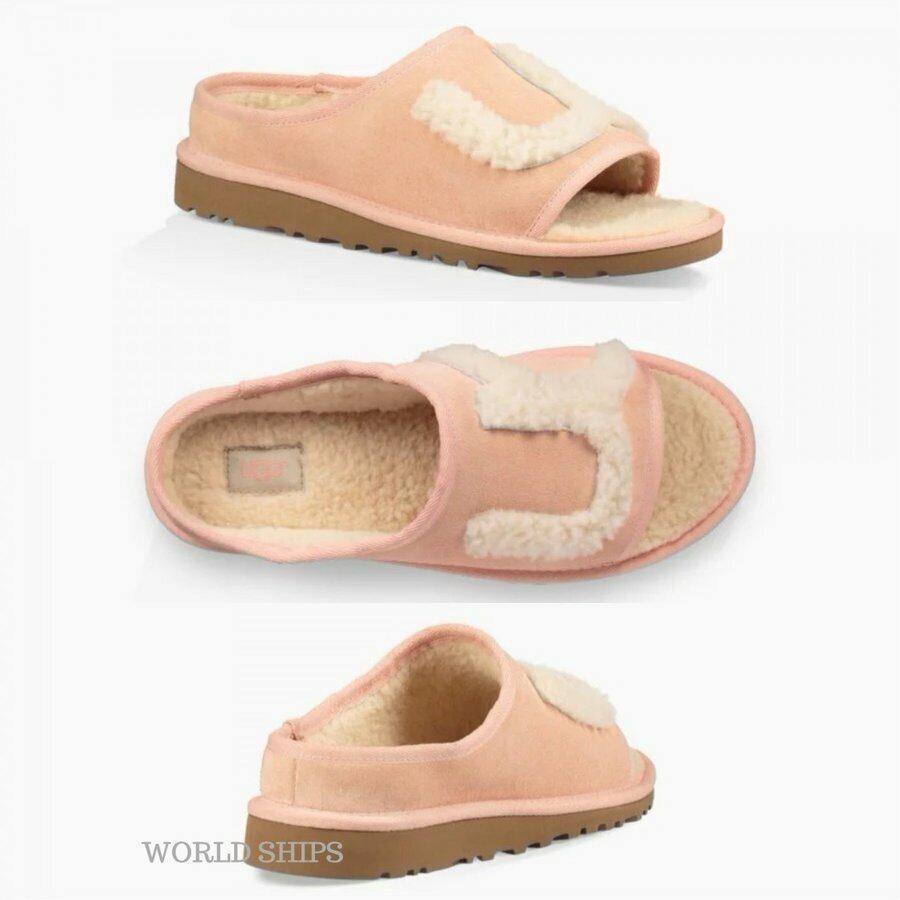 peach ugg slides