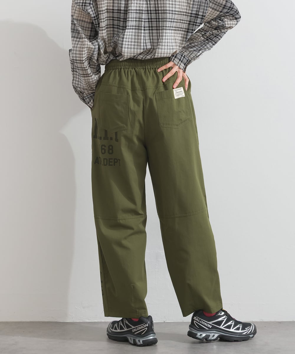 K261040 ロゴプリントツイルワークパンツ / Logo Print Twill Work