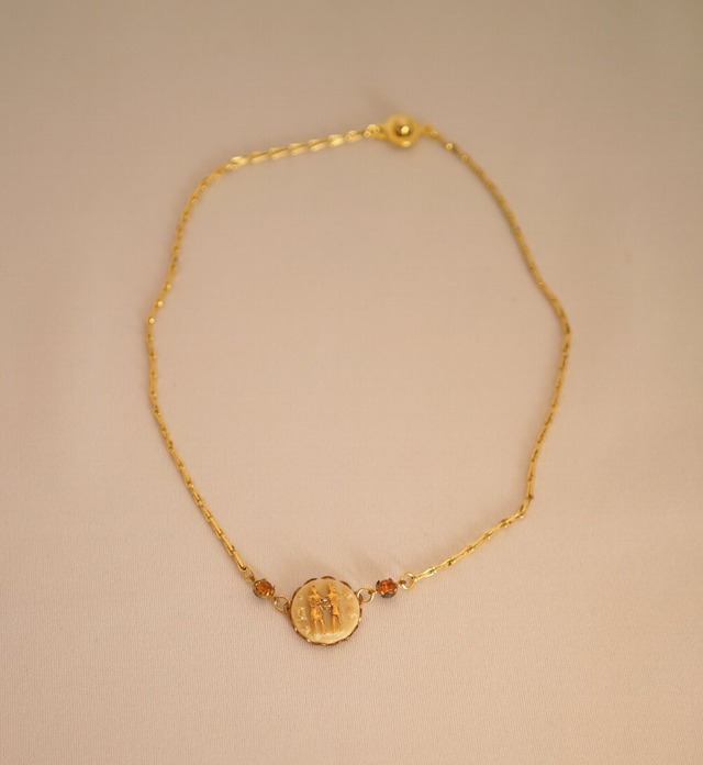 aro-di-lusso original vintage stone necklace